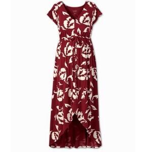 Isabel Maternity short sleeved cotton dress asymmetric hem size small